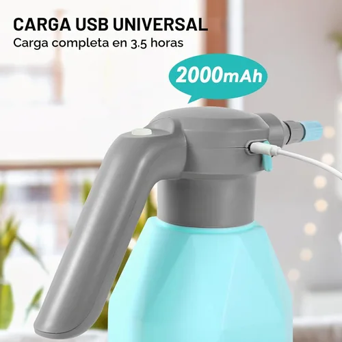 Vista 7 de SideKing Botella pulverizadora eléctrica de 0.5 galones para plantas de interior/exterior, regadera automática de 2 litros, rociador de batería 0.5