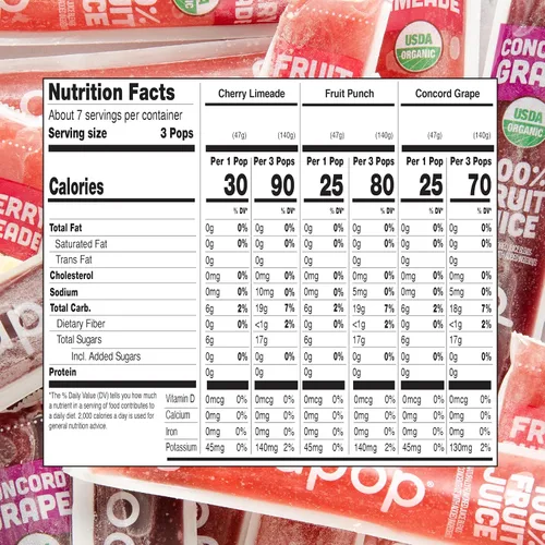 Vista 10 de GoodPop Paletas congeladoras orgánicas – 100% jugo, sin azúcar añadida – 20 unidades – 2