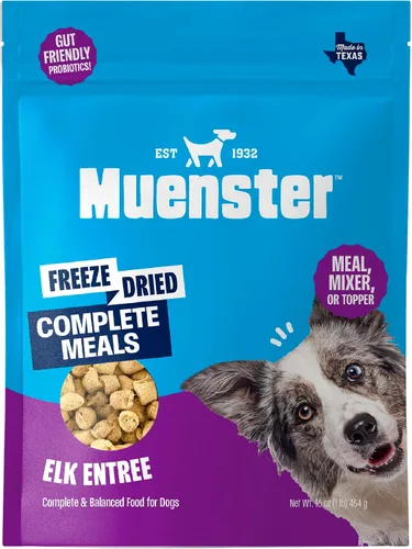 Vista 10 de Muenster Bocados de carne liofilizados – Comida para perros, golosinas, batidora o adorno (5 onzas) – Sin granos