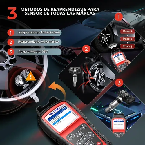 Vista 4 de Autel MaxiTPMS TS508WF Kit 2026, herramienta de programación TPMS con 8 piezas de sensores 315 433MHz (209$), versión WiFi de TS508 TS501 Pro