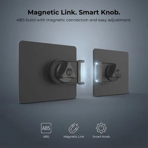 Vista 4 de Paquete de 2 soportes de conexión magnéticos universales compatibles con todos los monitores de computadora, herramienta de alineación de monitores