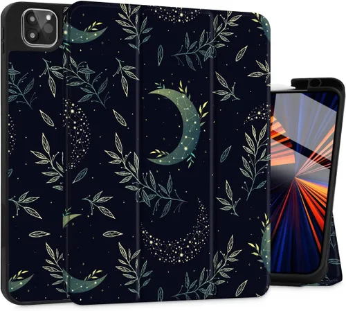 Vista 26 de Funda Tuiklol para iPad Pro de 12.9 pulgadas 2022 2021 2020 2018 6th / 5th / 4th / 3rd Gen Built in Pencil Holder Protective Stand Back Cover with