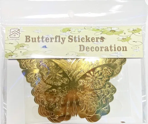 Vista 8 de 12 calcomanías de pared con diseño de mariposa hueca en 3D, elegantes murales, calcomanías de pared para decoración de bebés, niños, dormitorio