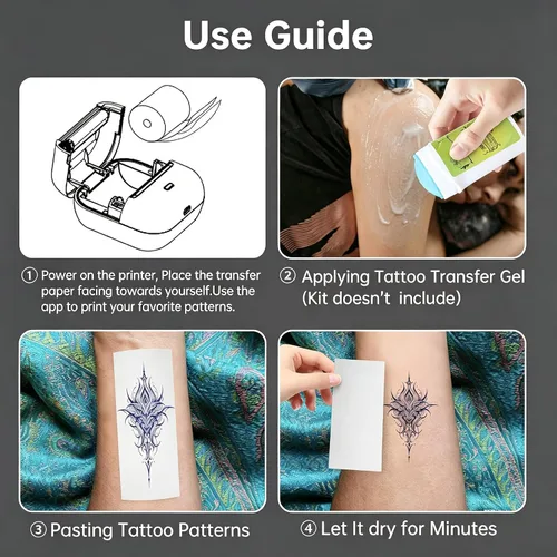 Vista 8 de Impresora portátil de transferencia de tatuajes, azul