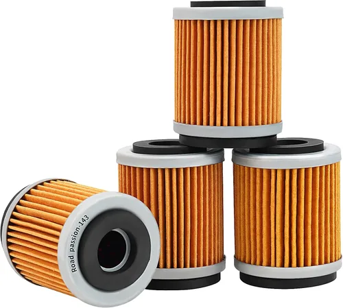 Vista 8 de Carretera pasión Filtro de aceite para Yamaha yfm250 moto-4 250 1989 – 1993/YJ125 Vino 125 2004 – 2009 (paquete de 4)
