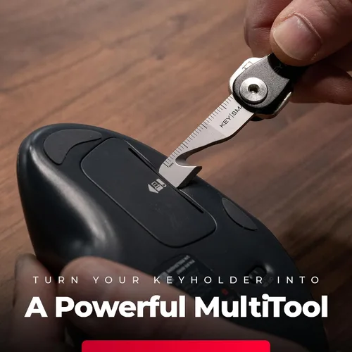Vista 7 de KeySmart MultiTool - Herramienta multiusos 5 en 1 para llavero con abridor de cajas, regla, barra de palanca, destornillador Phillips y cabeza