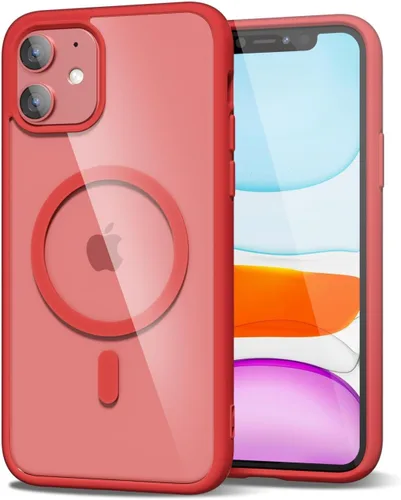 Vista 194 de oakxco Funda magnética transparente compatible con Magsafe, bonita funda delgada y transparente de poliuretano termoplástico no amarillenta, carcasa