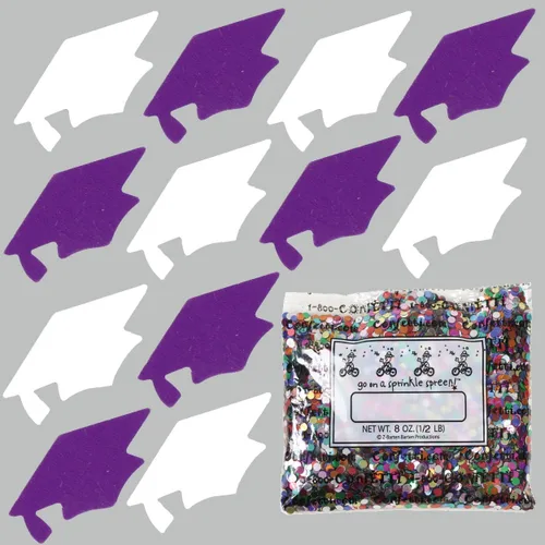 Vista 165 de Confetti Grad Cap Negro, Azul Marino Combo - 2 bolsas de media onza (1 oz)