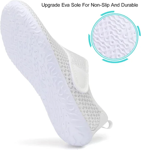 Vista 5 de JIASUQI Zapatos deportivos para senderismo y playa, zapatos acuáticos descalzos, para natación, deportes, caminar, para mujeres y hombres