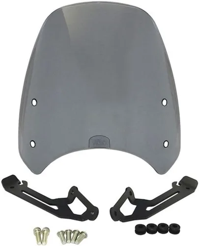 Vista 10 de GLoyer Motorcycle Windshield Windscreen Windshield Fly Screen Shield Wind Deflector with Holder Compatible with Ducati Scrambler 400 800 2015 2016