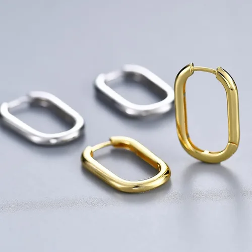 Vista 6 de THOKUNA 18K Gold Plated 925 Sterling Silver Huggie Hoop Earrings for Women