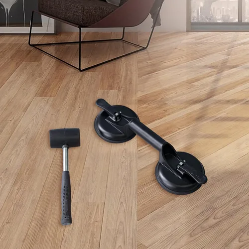 Vista 6 de FCHO Ventosas de Vidrio de Servicio Pesado con Mango de Aluminio, Ganchos Portavidrios para Levantar Vidrio Grande/Mover Vidrio/Almohadilla