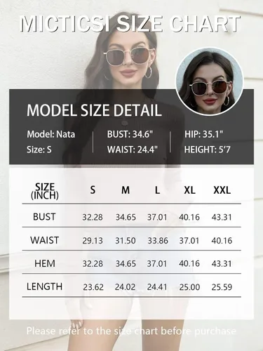 Vista 6 de Micticsi Camisetas térmicas de manga larga para mujer, de punto gofre, cuello redondo, camisetas de otoño e invierno