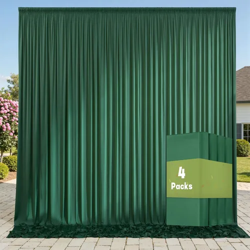 Vista 33 de Cortinas de fondo negras negras sin arrugas para fiestas, cortinas de tela gruesa para telón de fondo de fotos para cumpleaños, bodas, baby shower