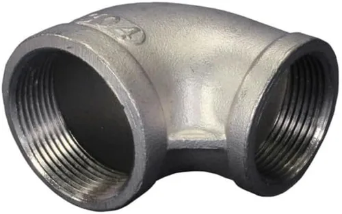 Vista 16 de Duda Energy 45° Codo 1/2" Hembra NPT Instalación de tubería de acero inoxidable 0,5