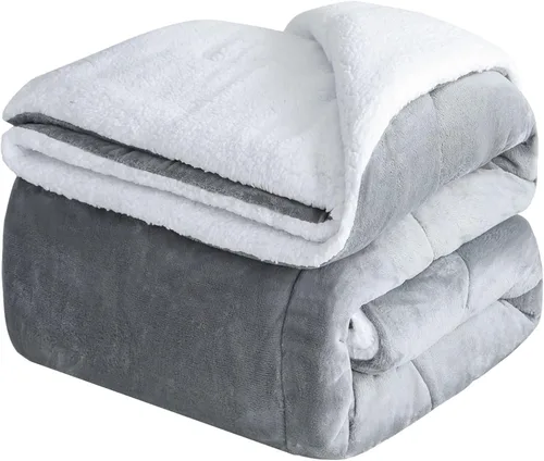 Vista 19 de CHOSHOME Manta de forro polar Sherpa - Manta gruesa y cálida para invierno, manta de felpa suave y mullida para cama, sofá y viajes