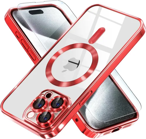 Vista 40 de Misea Funda magnética para iPhone 14 compatible con MagSafe [nunca amarillenta] [protección contra caídas de grado militar] protector completo