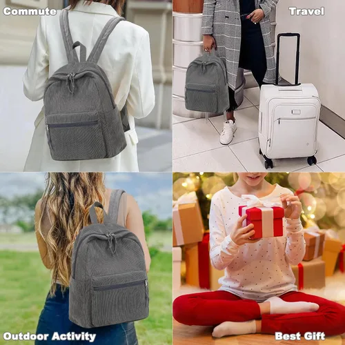 Vista 7 de Mini mochila para niñas resistente al agua pequeña mochila bolso de hombro para mujeres adultos niños viaje escolar