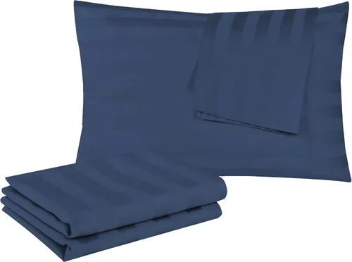 Vista 25 de Juego de 2 protectores de almohada de algodón egipcio 100%, tejido satinado de 400 hilos, protectores de almohada estilo cremallera de fácil cuidado