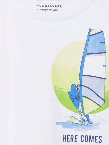 Vista 3 de Mayoral 6084 - Camiseta de windsurf para niños color blanco