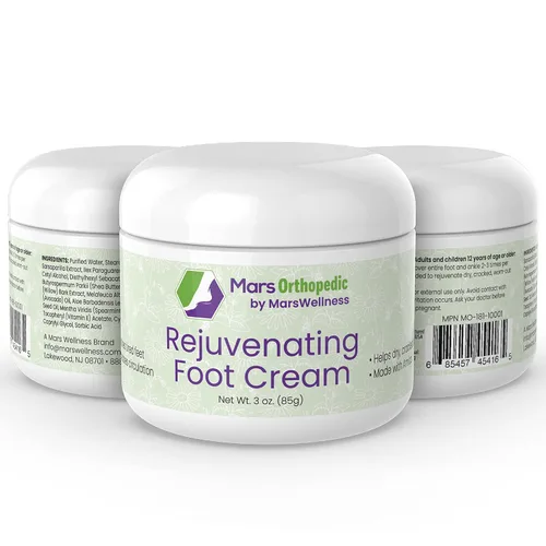 Vista 2 de Mars - Crema ortopédica rejuvenecedora para pies secos y agrietados, loción para pies diabéticos – Crema hidratante natural de acción rápida
