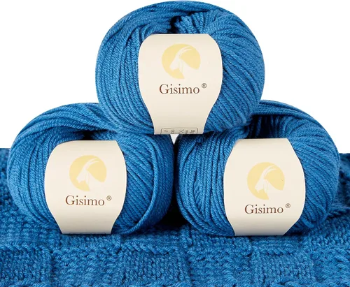 Vista 42 de 100% lana merino para tejer y ganchillo, hilo lujoso y suave de 6 cabos para tejer y crochet a mano, 1.76 oz/50 g, 127 yardas/116 metros