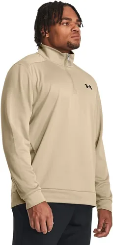 Vista 20 de Under Armour Sudadera con capucha para hombre Armourfleece con cremallera de 1/4 (001) Negro / Negro