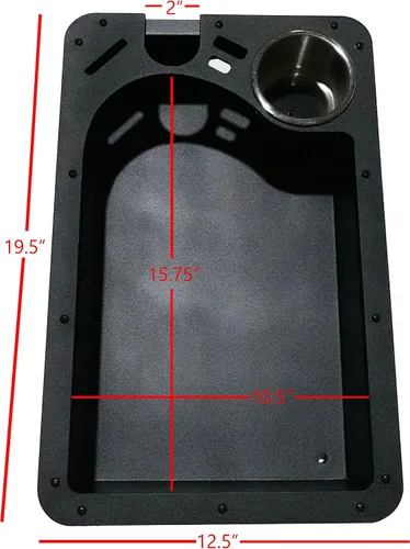Vista 5 de Baldwin Iron Works - Bandeja de aluminio para pedal de arrastre empotrada, fabricada en Estados Unidos, color negro, compatible con todos