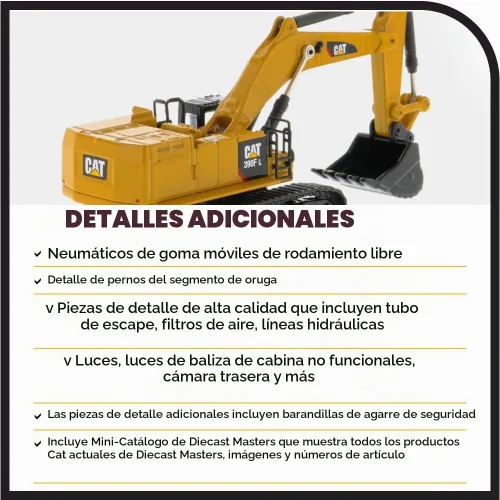 Vista 5 de Diecast Masters 1:125 Escala Modelo Cat 390F L Excavadora hidráulica, 85539