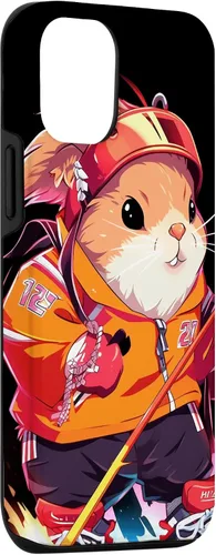 Vista 3 de Funda para iPhone 15 de conejillo de indias Jugador de hockey sobre hielo