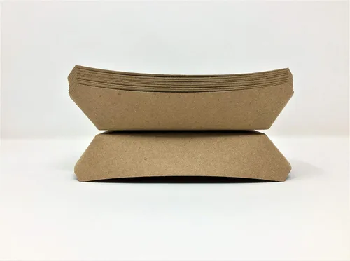 Vista 7 de Mr Miracle Bandeja de papel para perros calientes de 7 pulgadas en papel kraft. Paquete de 25. Desechable, reciclable y totalmente biodegradable.