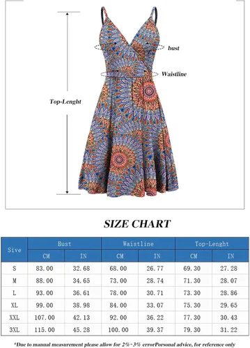 Vista 6 de WEACZZY - Vestido veraniego informal sin mangas para mujer, con vuelo, estampado floral, bolsillos, tirantes delgados y cuello en V