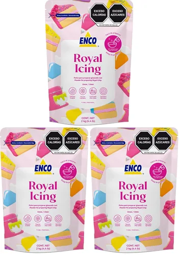 Vista 10 de ENCO White Royal Icing Mix sabor vainilla, glaseado para decorar galletas (1.1 lb (500 GR))
