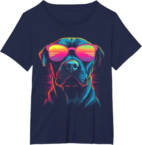 Vista 14 de Pit Bull Mom Dog Lover Colorido Artistic Pitbull Owner - Camiseta para mujer, Negro