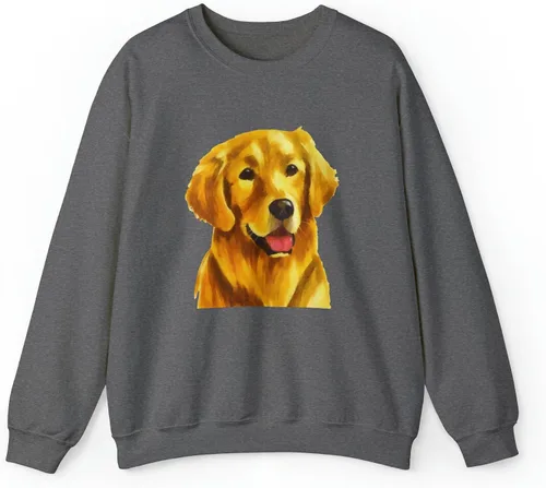 Vista 4 de Golden Retriever 'Beau' Unisex 5050 Crewneck Sweatshirt