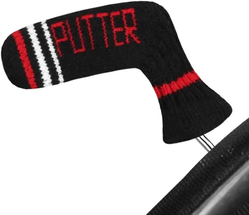 Vista 9 de Scott Edward Blade Putter Cover Knitted, 1 Piece in Pack, Fits Golf Blade Putters Cute and Soft