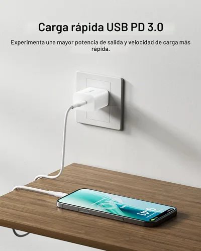 Vista 3 de Belkin Bloque de carga USB C de 20 W, carga rápida, Apple iPhone 17, Air, Pro, Pro Max, iPad, AirPods, Apple Watch, Samsung Galaxy S25, Nintendo