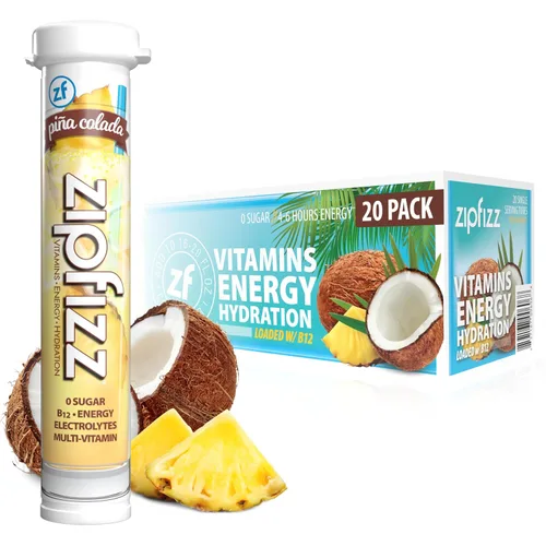 Vista 20 de Zipfizz Bebida energética diaria en polvo, Berry, paquete de 12 Energía sostenida 3-en-1, hidratación rápida y vitaminas esenciales Sin azúcar