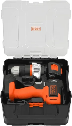 Vista 3 de BLACK+DECKER MATRIX - Kit de taladro máximo de 20 V, incluye accesorio de sierra de calar, estuche de almacenamiento, batería y cargador