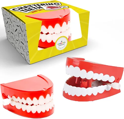 Vista 9 de The Dreidel Company Juguetes de dientes que muerden y parlotean los dientes para niños, recuerdos de fiesta de cumpleaños, regalos novedosos
