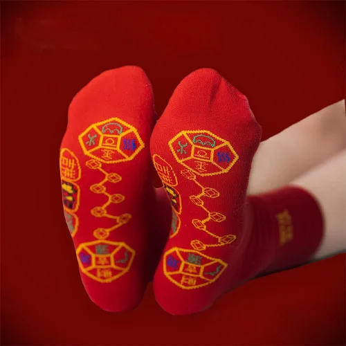 Vista 4 de oliwex Feng Shui - Calcetines de siete monedas para hombre y mujer