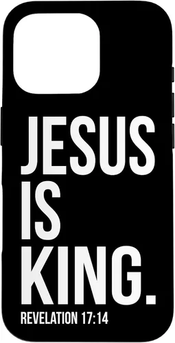 Vista 20 de Jesus is King Bible Scripture Quote Christian Case for iPhone 17
