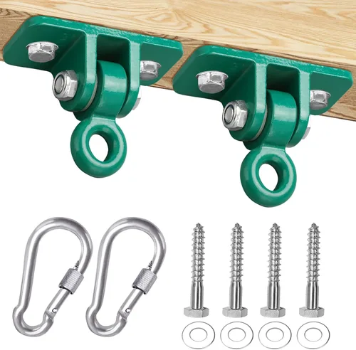Vista 11 de BETOOLL Ganchos de columpio resistentes de capacidad de 2400 libras para juegos de madera, patio de recreo, porche, interiores y exteriores, ganchos