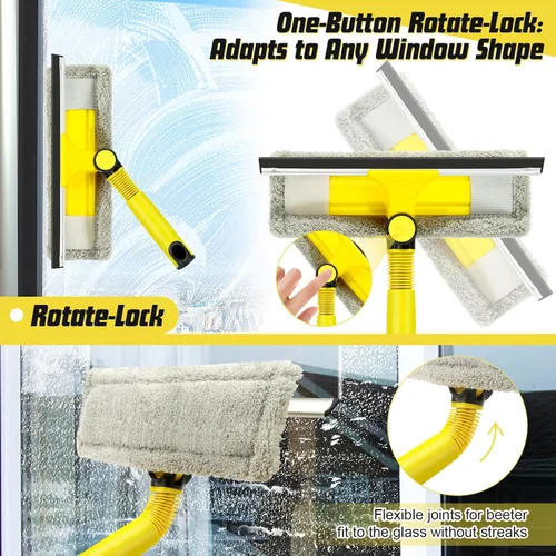 Vista 9 de Escobilla de ventana profesional con poste de extensión de 60