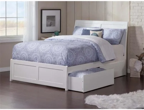 Vista 7 de Cama con plataforma de almacenamiento completo Urban en color blanco