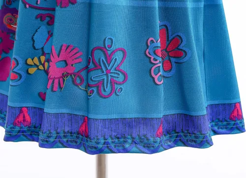 Vista 7 de Encanto Disfraz Mirabel para niños y niñas vestido Mirabel Madrigal vestido de princesa disfraz de cosplay falda estampada para cosplay 8T 512-551in