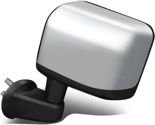 Vista 2 de DNA Motoring OEM-MR-CH1320391 - Espejo retrovisor plegable con calefacción, cubierta cromada, ajuste de potencia, compatible con Wrangler JK