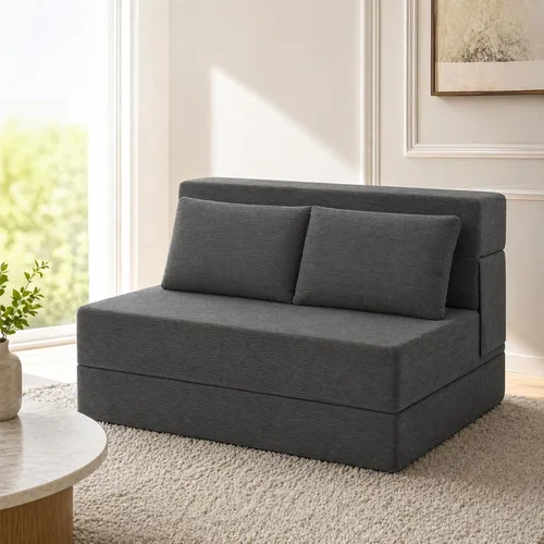 Vista 9 de Sofá Cama Plegable con Colchón, Sofá Cama Plegable con Funda para Silla de Cama con Almohada para Sala de Estar Oficina en Casa
