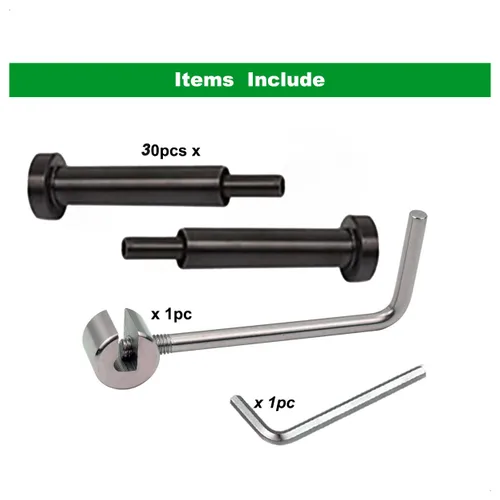 Vista 3 de Kit de tensor invisible negro de 1/8 pulgadas, 30 piezas, accesorios de barandilla de cable de acero inoxidable para sistema de barandilla de cable