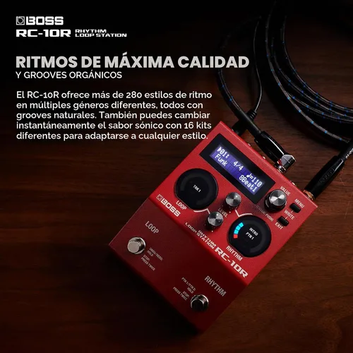 Vista 5 de BOSS RC-10R Rhythm Loop Station Bucle basado en canciones y ritmos dinámicos en un espacio pequeño 280 estilos preestablecidos 16 kits